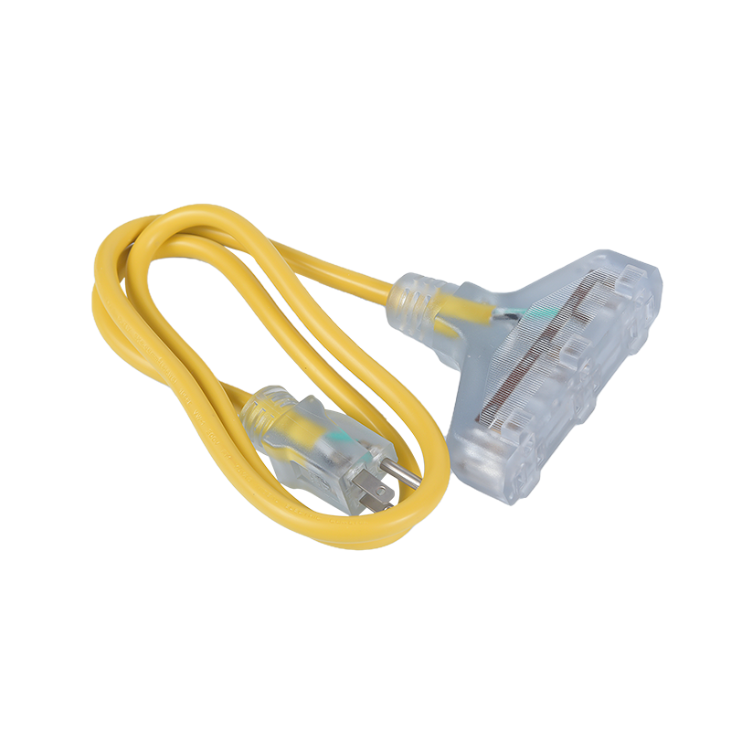 Power Extension Cord With Indicator, Indoor and Outdoor Three Outlets MD-103/MD-122B