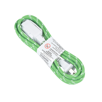 American Braided indoor Extension Cord, Green MD-101+MD-101J SPT-2-B