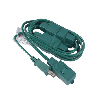 Christmas Extension Cord With Multiple Outlets (Green)   MD-012